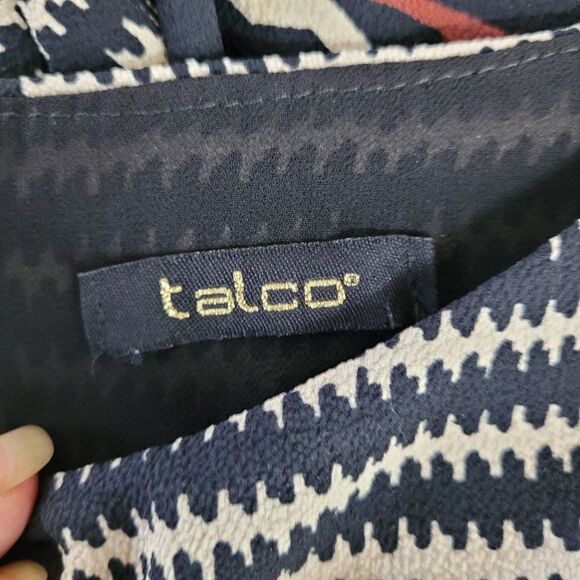 Vintage 80s Sleeveless Tunic Blouse L Black Artsy Lagenlook Aztec Tribal Italy - Picture 13 of 15